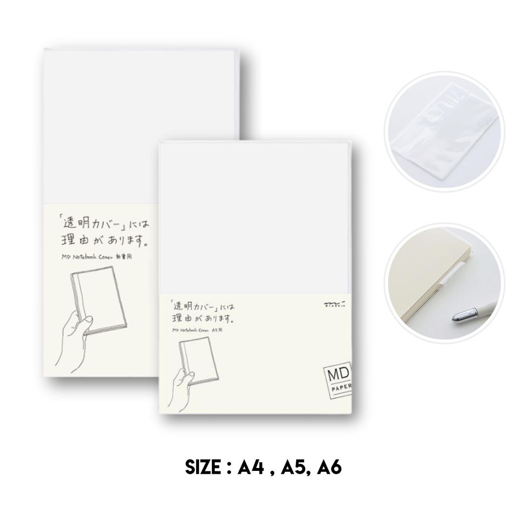 Midori Note Midori Note MD Cover , A4, A5, A6, Clear Cover - Etsy