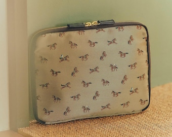 Bow & Tie: Galloping Horses Large Drawer Pouch - Hobonichi Techo 2026 - Drawer Lineup