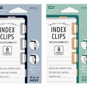 Midori Chiratto Index Clips 8 pcs - Metal Clips -