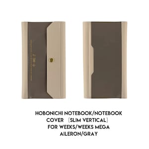 Hobonichi Notebook Cover Alettone/gray - slim vertical - For weeks/weeks MEGA