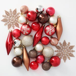 Set of 30 - Bauble - Glass Ball Ornaments - Christmas Decor -