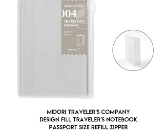 Midori Traveler's company design fill traveler's notebook pssport size refill zipper
