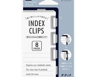 Silver Edition Midori Chiratto Index Clips 8 pcs