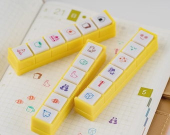 2026 Kodomo no Kao x Hobonichi: Pochitto6 Push-Button Stamp - Stationery Line up - Hobonichi Toys