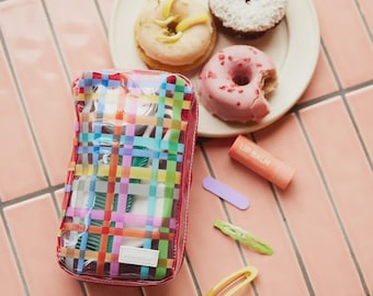 Clear Plaid Small Drawer Pouch - Hobonichi Techo 2026 - Drawer Lineup