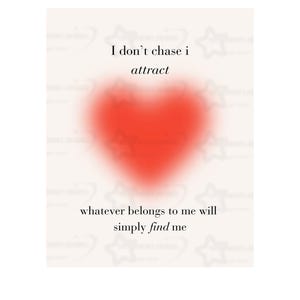 Red Heart Y2k Gifts Girly Aura Poster Manifestation College Apartment