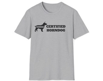 Certified Horndog Unisex Softstyle T-Shirt Funny TShirt Meme Jokes Sigma Gym Shirt