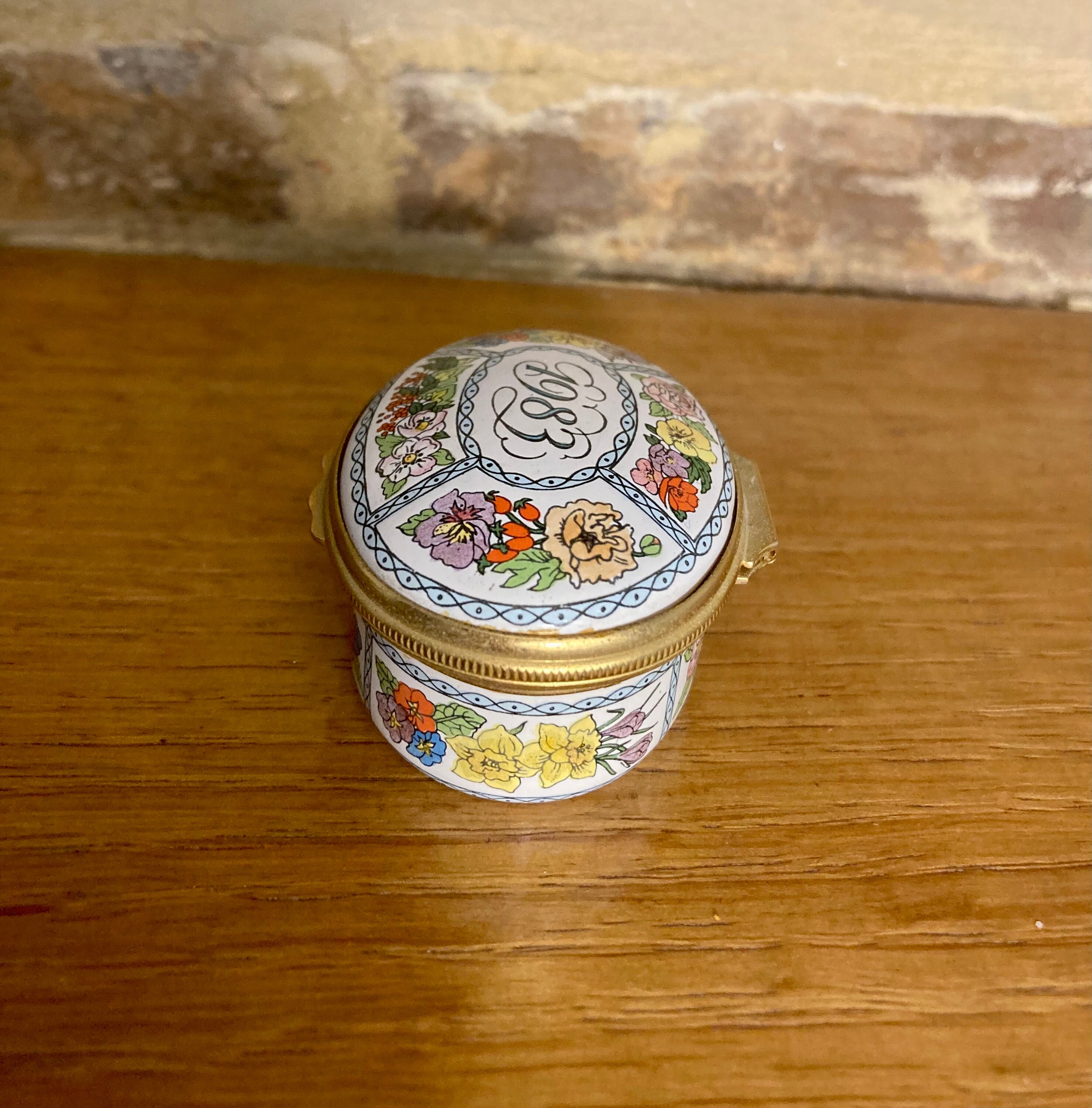未使用 HALCYON DAYS ENAMELS 1983 インテリア Vintage Halcyon Days 1983 'A Year to Remember' Floral Enamel