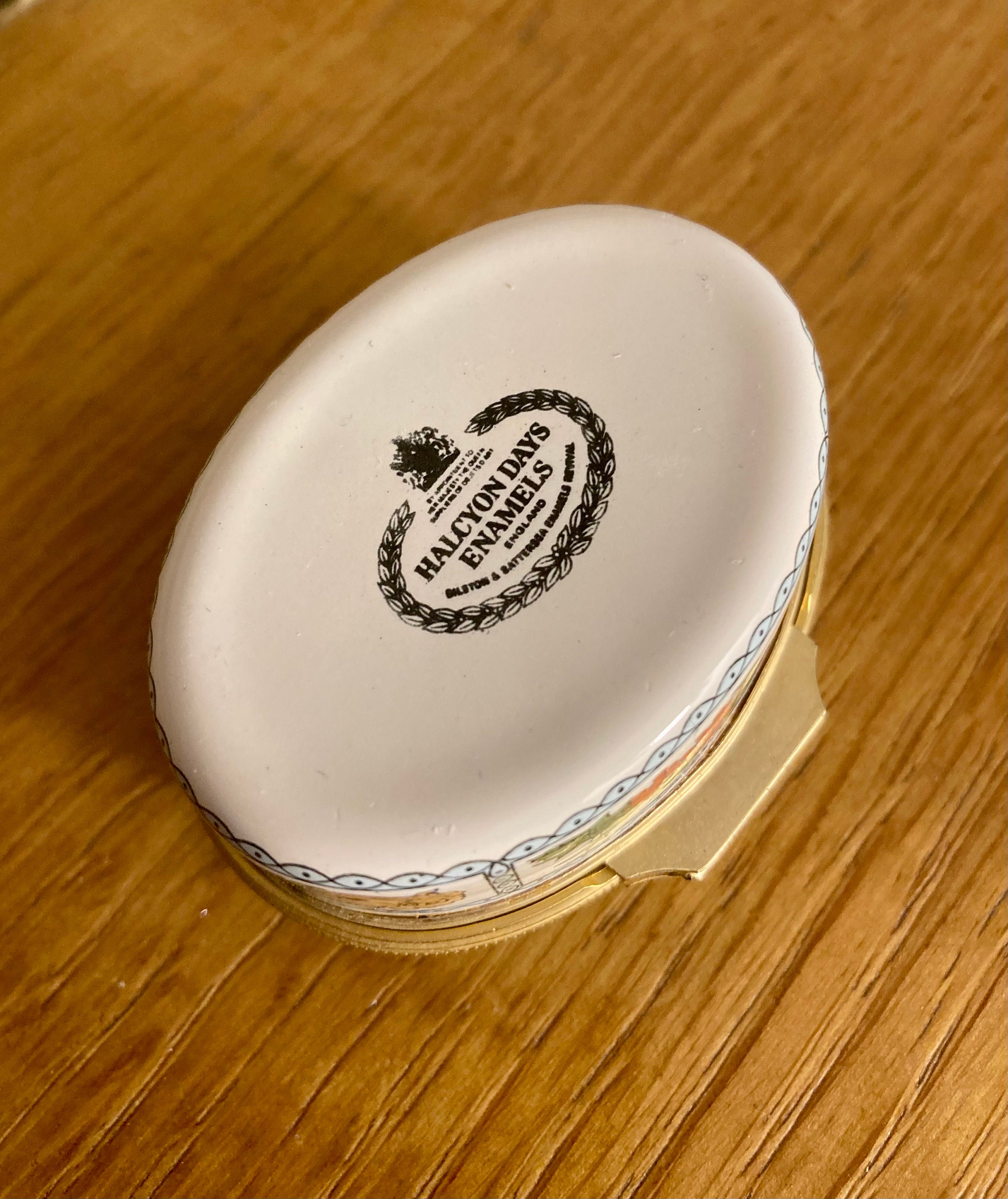 Vintage Halcyon Days 1983 'A Year to Remember' Floral Enamel