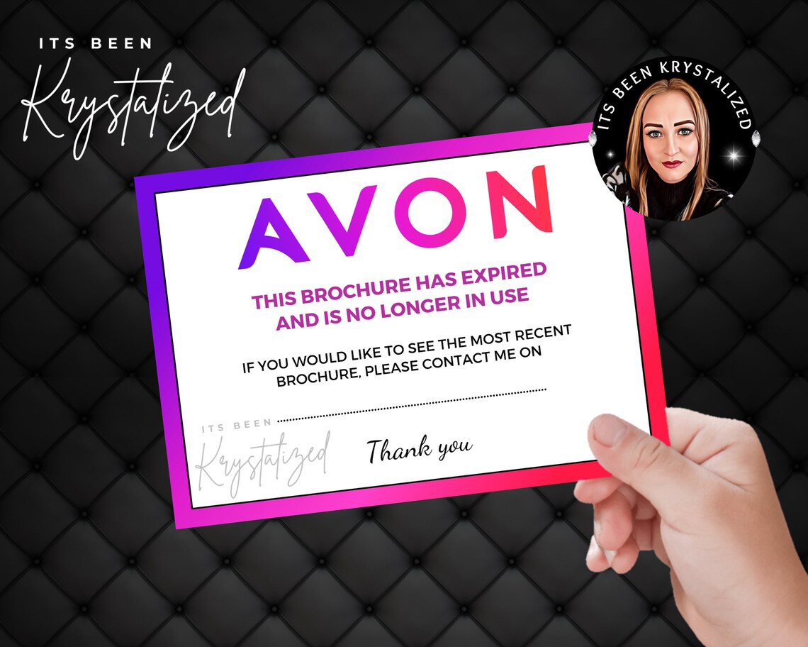 Avon Expired Brochures Avon Labels Avon Printable Etsy