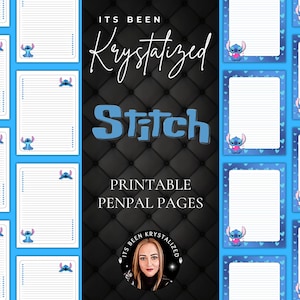 Disney Stitch | Stitch | Papel Penpal | Penpal imprimível | Papelaria imprimível