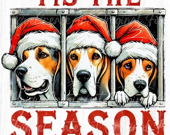 Christmas Hounds PNG: Projekt sezonu łowieckiego (pobranie cyfrowe)
