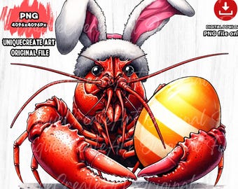 Wielkanocny Królik Rak PNG: Clipart sezonu raków (pobieranie cyfrowe)