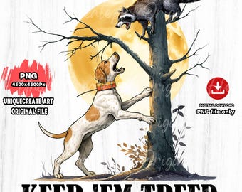 Pies myśliwski z szopem w formacie PNG, sztuka szopa, grafika ilustrująca myśliwego (pobieranie cyfrowe)