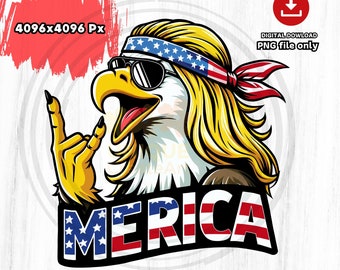 Patriotic Eagle PNG: 4th of July, Merica Design (Digital Download)