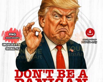 Nie panikuj, Trump PNG: Zabawna polityczna sublimacja (pobranie cyfrowe)