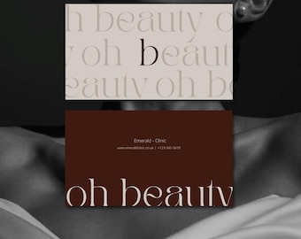 Luxury Business Card Template for Clinics, Aestheticians & Beauty Professionals