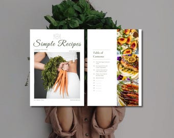 de livret de recettes pour nutritionniste | Fiche client Coach santé (Canva)