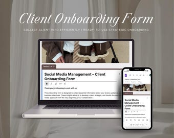 Social-Media-Manager Onboarding-Formular | Kundeneinführung Canva