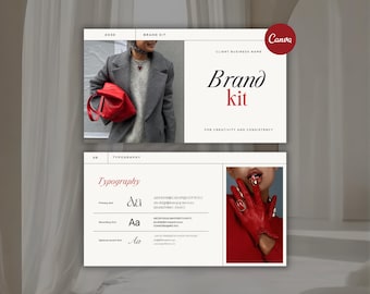 Brand Richtlinien Vorlage - Bearbeitbares Canva Brand Kit - Professionelle Visuelle Identität