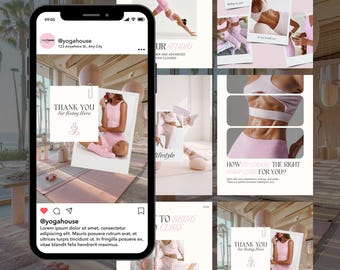 Yoga & Pilates Studio Brand Starterset | Canva Vorlagen