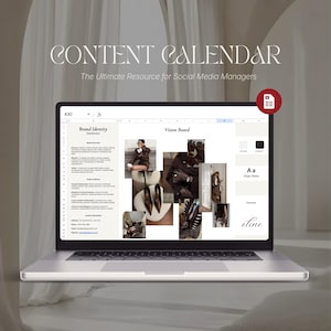 Social Media Content Kalender Google Sheets | Brand Vision Board (Digitaler Download)