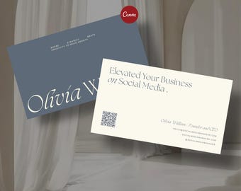 Social Media Media Visitenkarte | Canva Vorlage