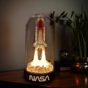 Nasa Space Shuttle Launch Diorama Desk Lamp