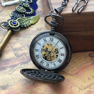 Personalized Engraved Pocket Watch, Customized Pocket Watch for the Groomsmen, Anniversary Gift, Wedding Gift, Best Man Gift, Gift for Groom