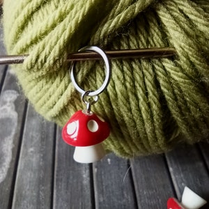 Stitch marker fly agaric, lucky charm image 2