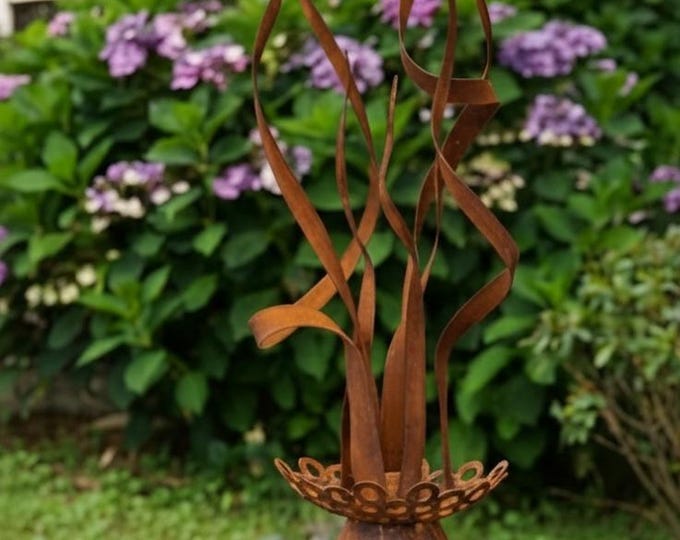 Featured listing image: Full Metal Bonfire: 40 inches flickering flame garden decoration from rusty iron