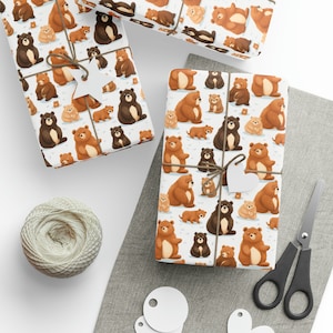 Bears Wrapping Paper | Bears, Pets, Birthday, Gift, Wrapping Paper, Holidays, Celebration