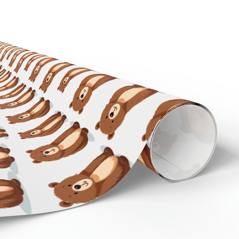 Cute Brown Bear Wrapping Paper Brown Bear, Grizzly, Bear, Birthday
