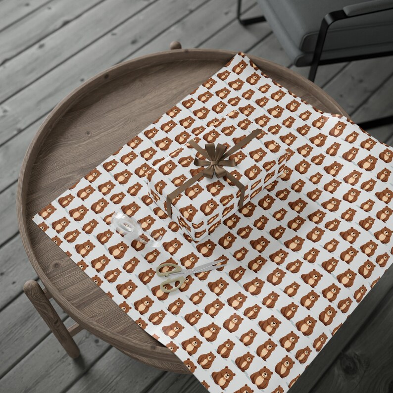 Cute Brown Bear Wrapping Paper Brown Bear, Grizzly, Bear, Birthday