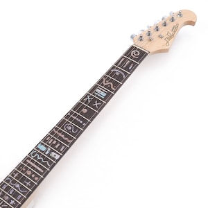 fretlook Insane - Inlay stickers for acoustic and electric guitar fingerboards - Made in Germany (Rusty Blue)