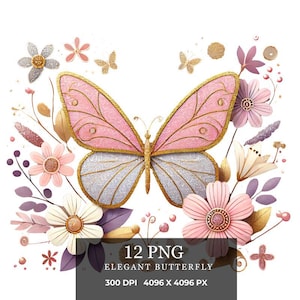 12 beautiful butterflies Png, Elegant Butterflies Clipart PNG, Scrapbooking, Card Making,Cute Bundle Commercial, Instant Download