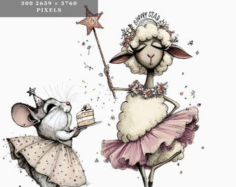Woodland Animals Clipart Bundle: Forest Creatures PNG, JPG (Digital Download)
