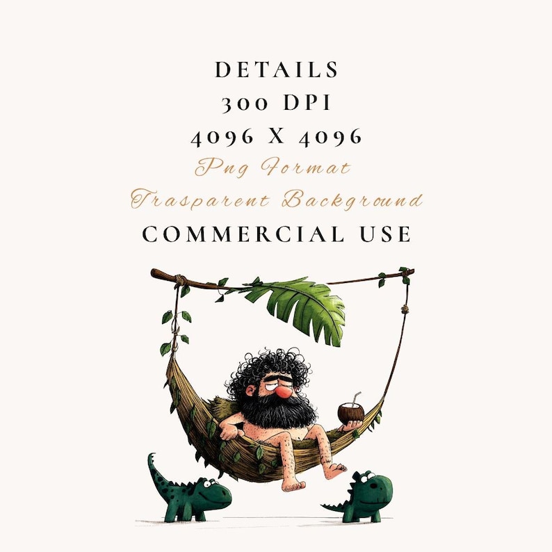 Imágenes prediseñadas divertidas de neandertales: ilustraciones de cavernícolas peculiares (descarga digital) 1# imagen 3