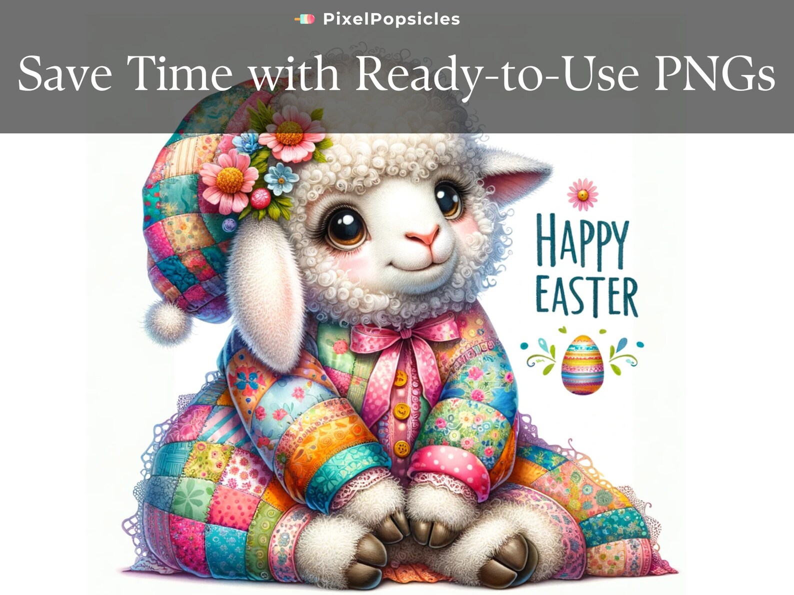 Easter Sheep PNG Clipart, Lamb Graphics, Spring Animal Illustration ...