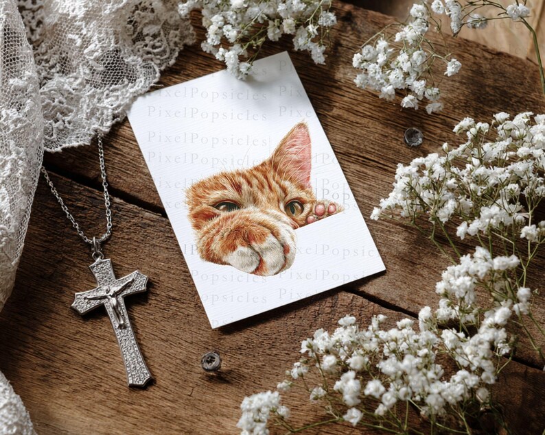 Cat Clipart Bundle | 12 Watercolor Cat PNG | Transparent Background image 5