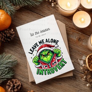 Grumpy Christmas PNG, Introvert Quote Clipart, Funny Holiday Sublimation, 16 PNG Files, Digital Download, Anti Social Art image 10