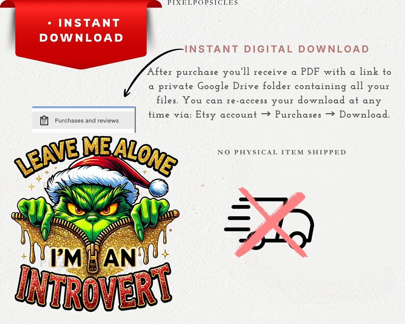 Grumpy Christmas PNG, Introvert Quote Clipart, Funny Holiday Sublimation, 16 PNG Files, Digital Download, Anti Social Art image 4