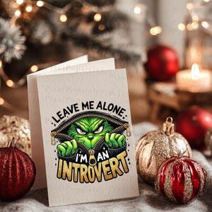 Grumpy Christmas PNG, Introvert Quote Clipart, Funny Holiday Sublimation, 16 PNG Files, Digital Download, Anti Social Art image 16