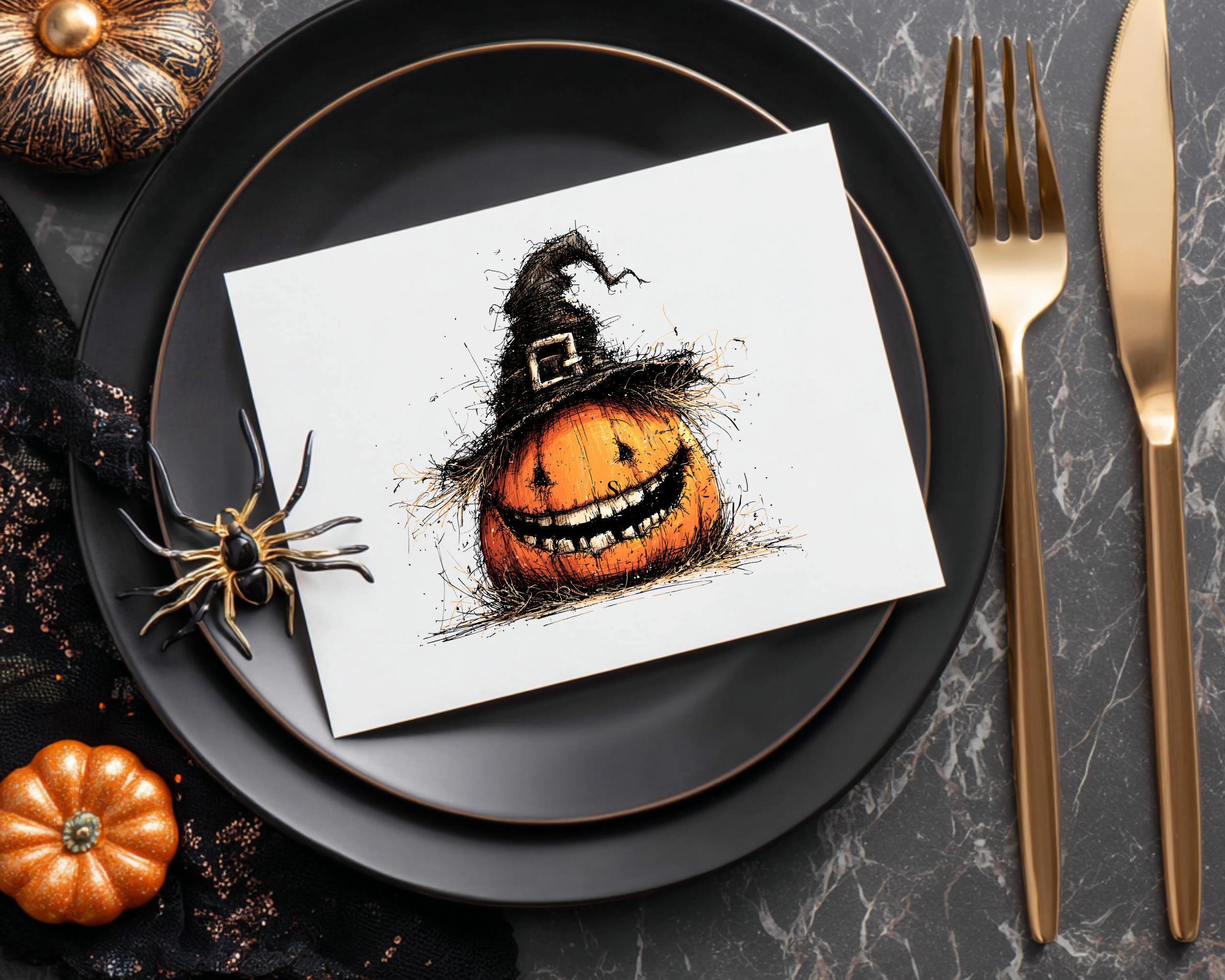 Watercolor Halloween Pumpkin Clipart: PNG & JPG Digital Download 1# - Etsy