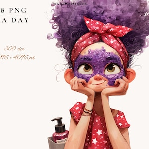 Spa Day Watercolor Clipart: Relaxing Self-Care PNG (Digital Download)