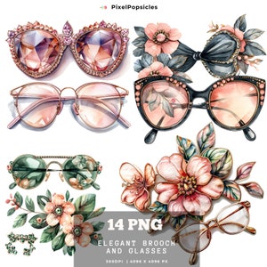 14 Sunglasses clipart, Sunglasses Clip Art, Summer Clipart, Retro Sunglasses Png, Watercolor Sunglasses Clipart, Beach Clipart,