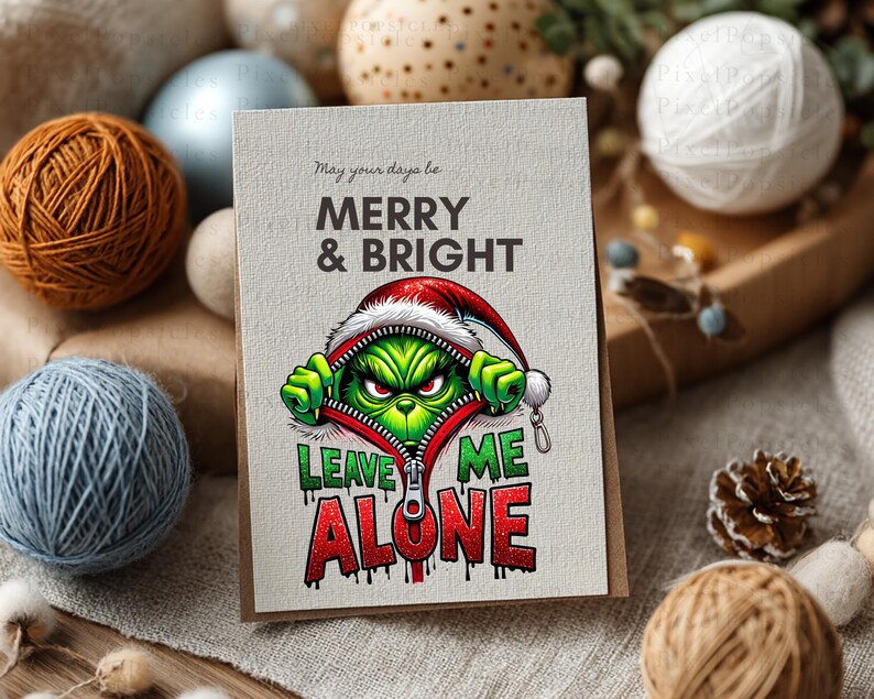 Grumpy Christmas PNG, Introvert Quote Clipart, Funny Holiday Sublimation, 16 PNG Files, Digital Download, Anti Social Art image 11