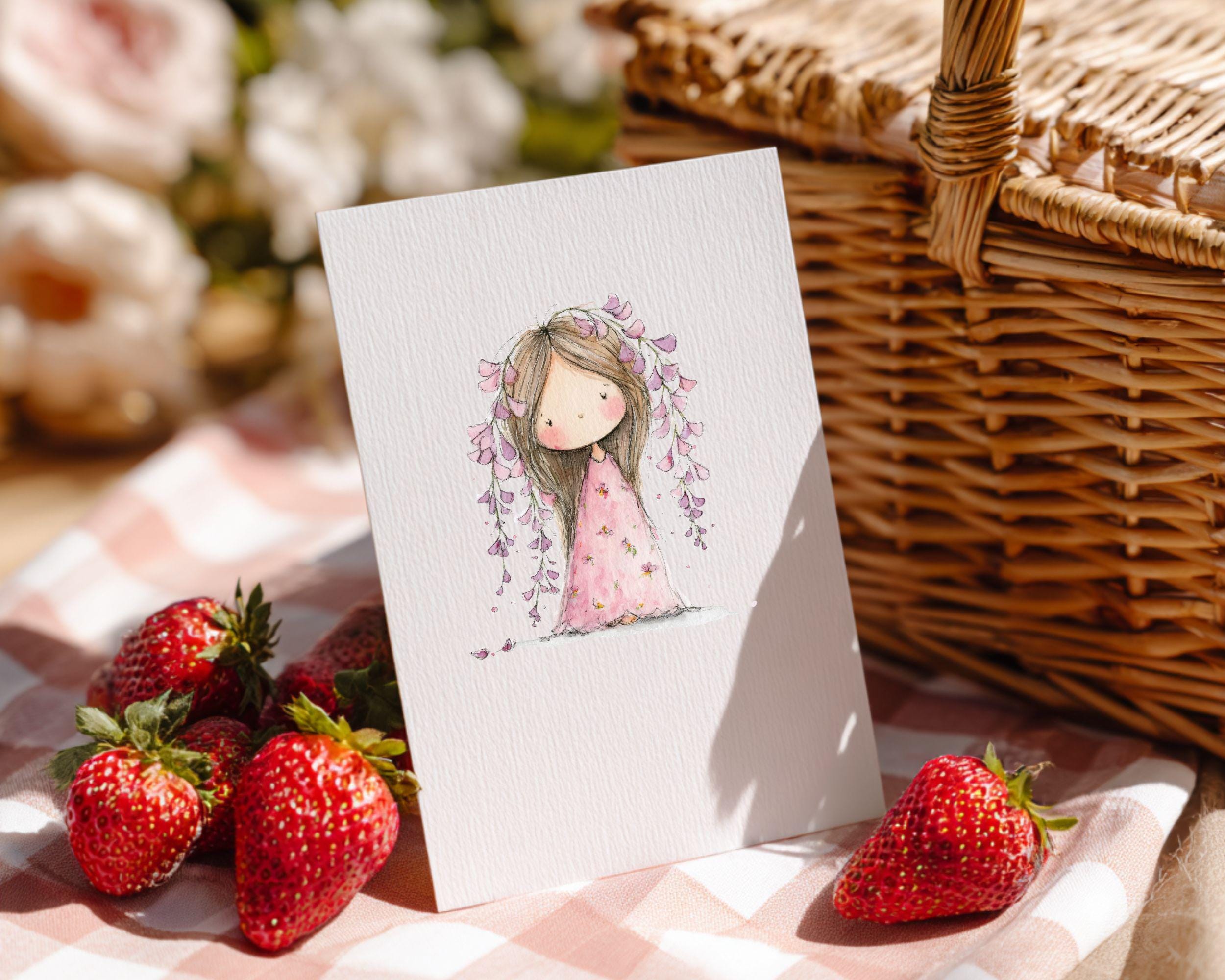 Flowers Girl Clipart Set Watercolor Flower Girls With Floral Hair ...