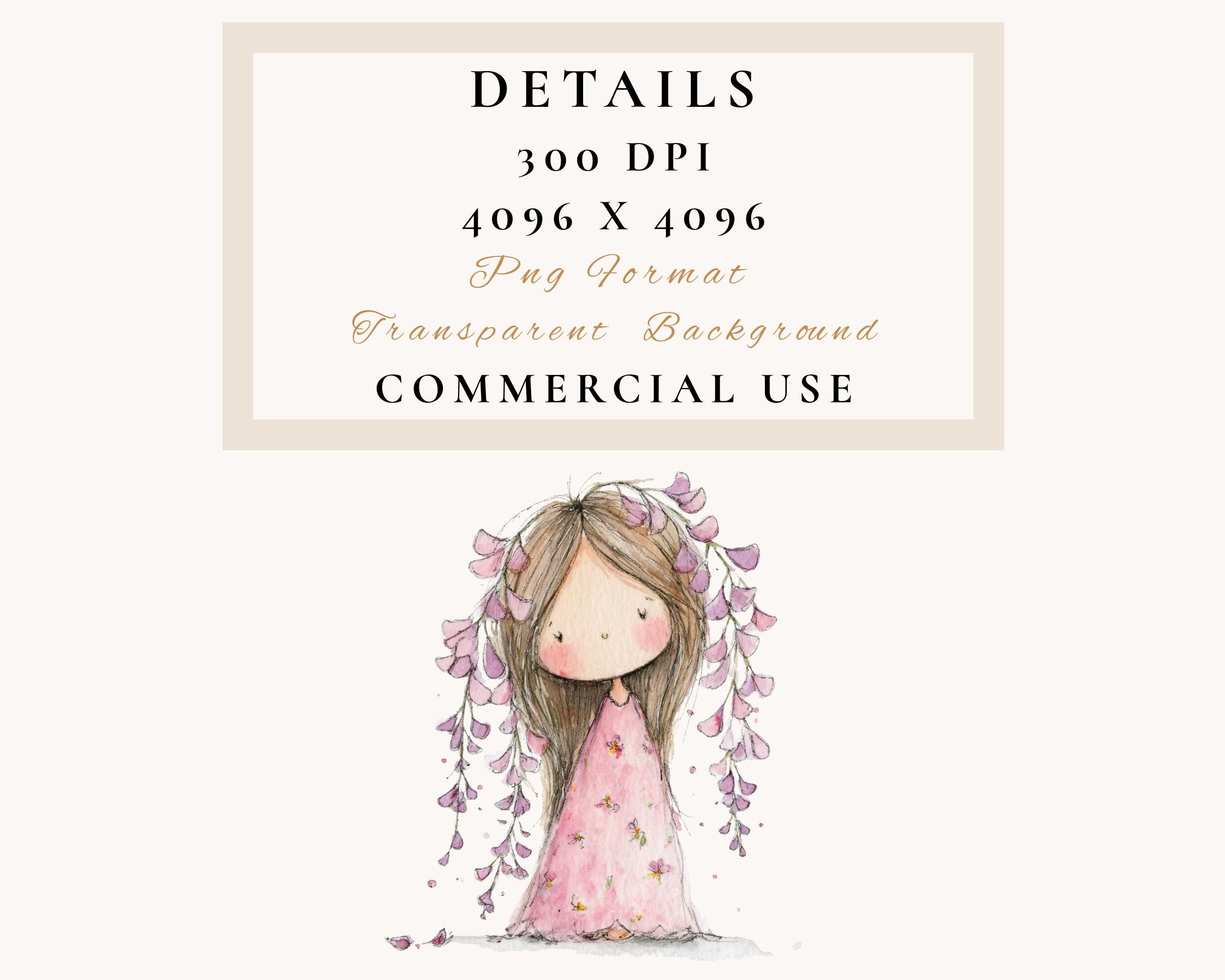 Flowers Girl Clipart Set Watercolor Flower Girls With Floral Hair ...