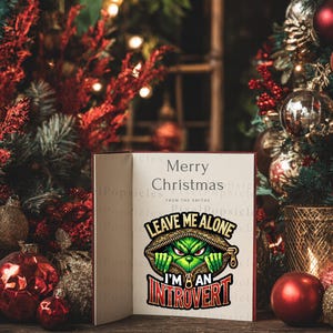 Grumpy Christmas PNG, Introvert Quote Clipart, Funny Holiday Sublimation, 16 PNG Files, Digital Download, Anti Social Art image 15